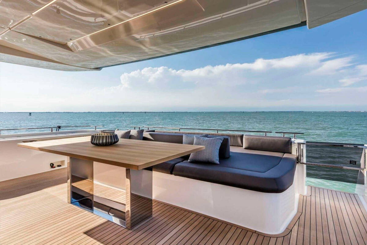 Lounge area in the cockpit