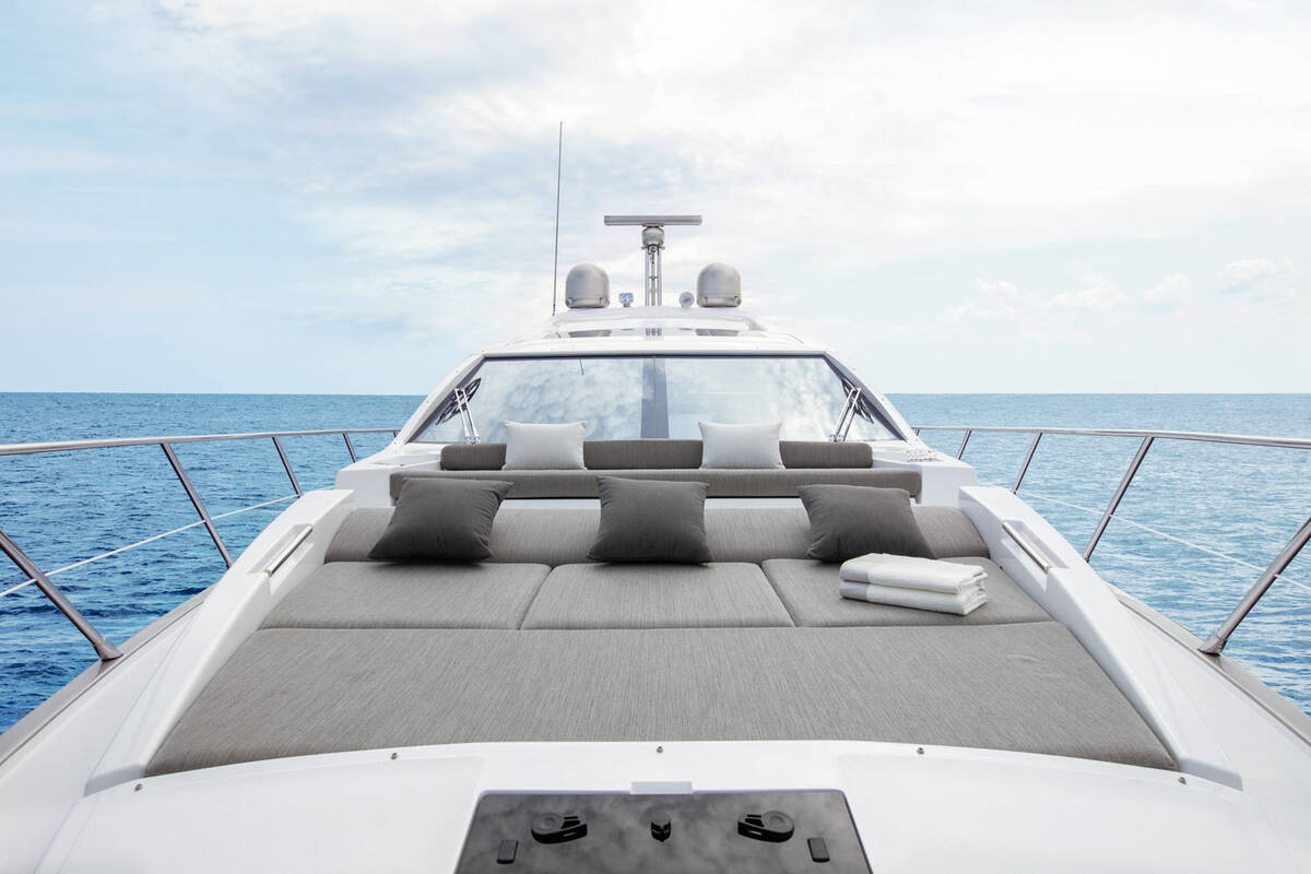 Sunbed area on bow
