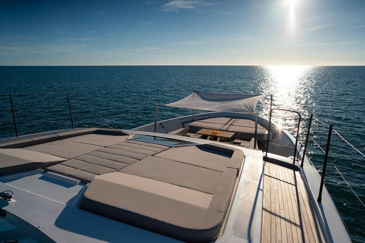 Lounge area on bow