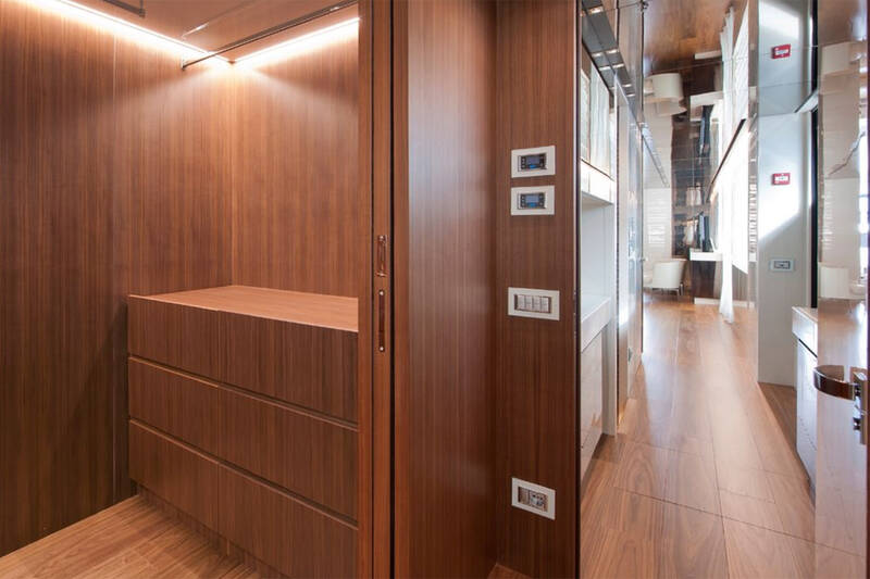 Wardrobe in owner's cabin