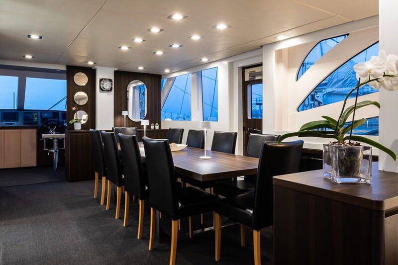 Dining area in saloon