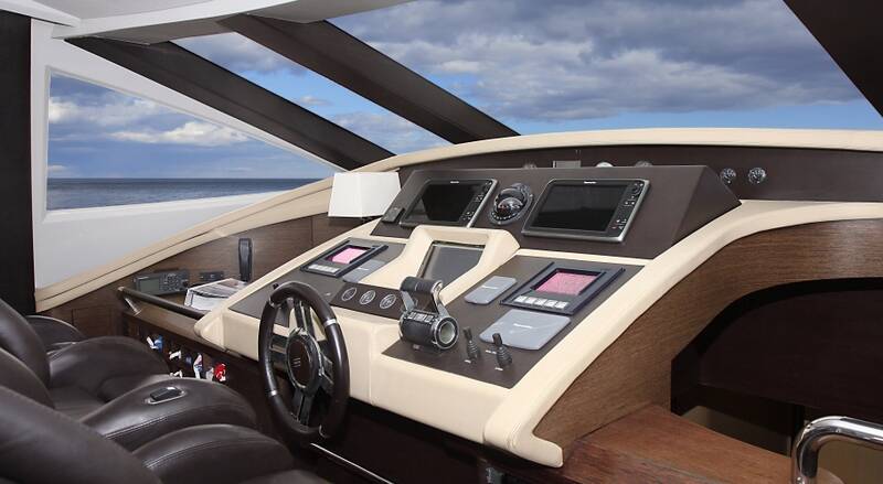 Three seats on helm station