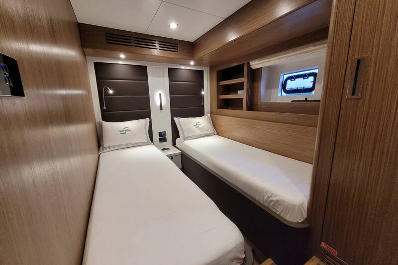 Guest cabin on port side