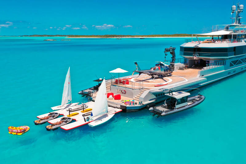 Beach club with available toys