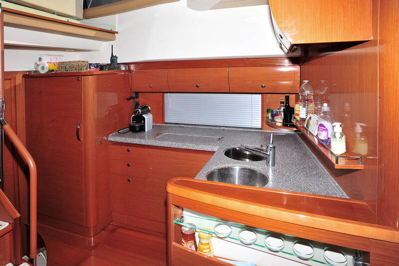 Galley on the lower deck
