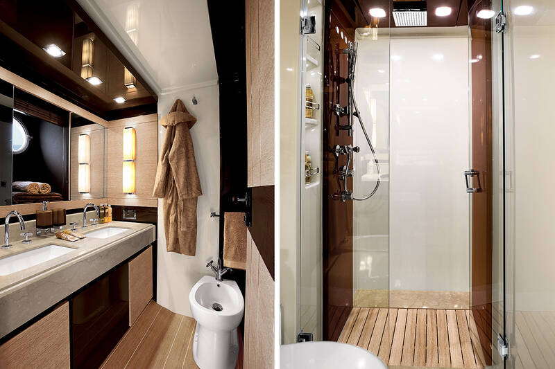 Bathroom in the master cabin