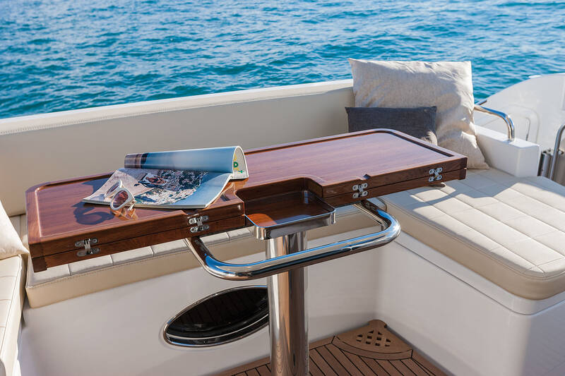 Cockpit table handrail
