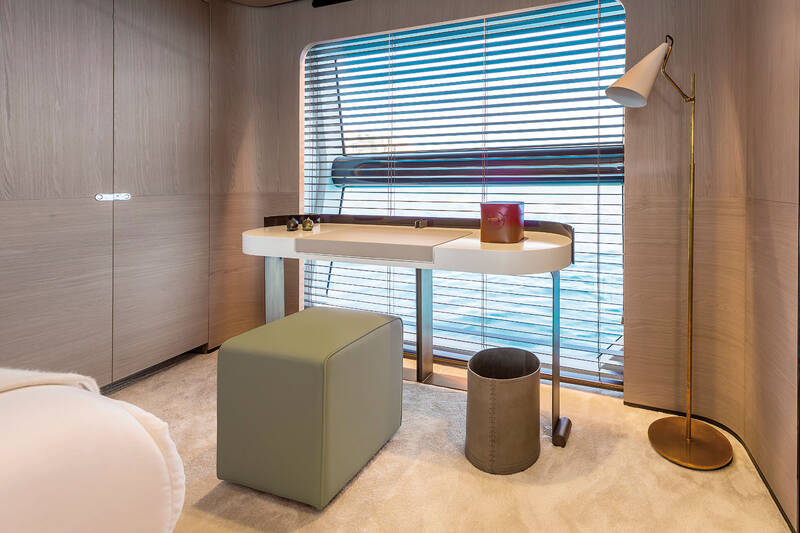 Dressing table in owner's cabin