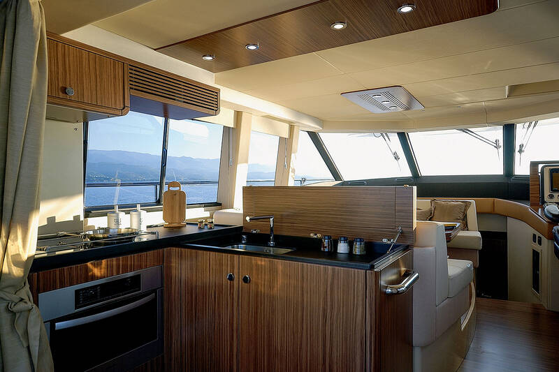 Galley in salon on port side