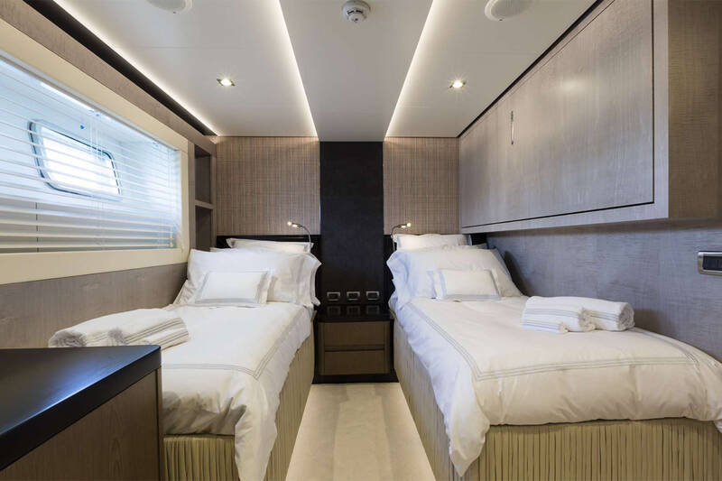 Guest cabin on starboard side