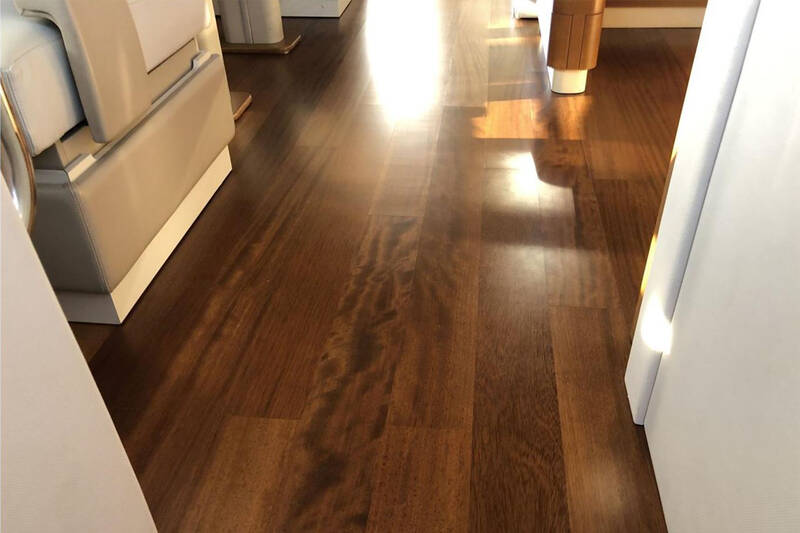 Wooden floor in salon