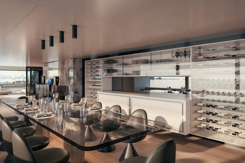 Dinette on main deck
