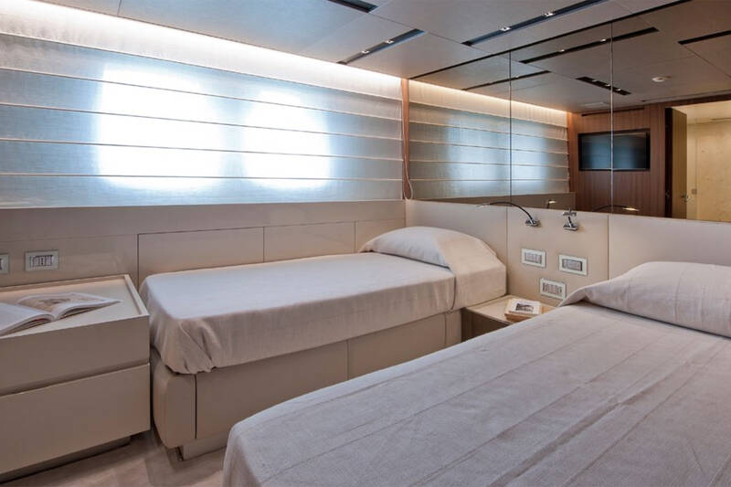 Guest cabin on starboard side
