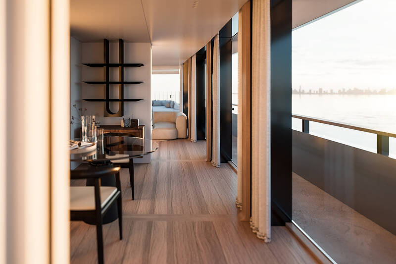 Owner's apartment on bow upper deck