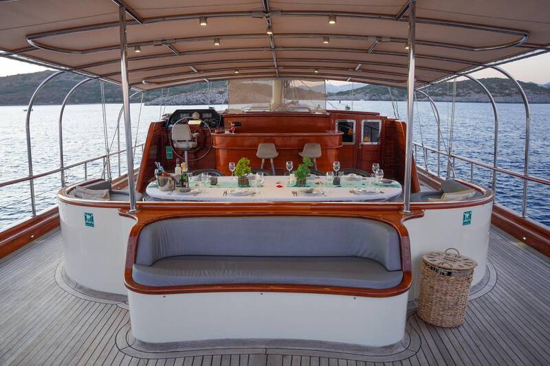 Dining area on deck