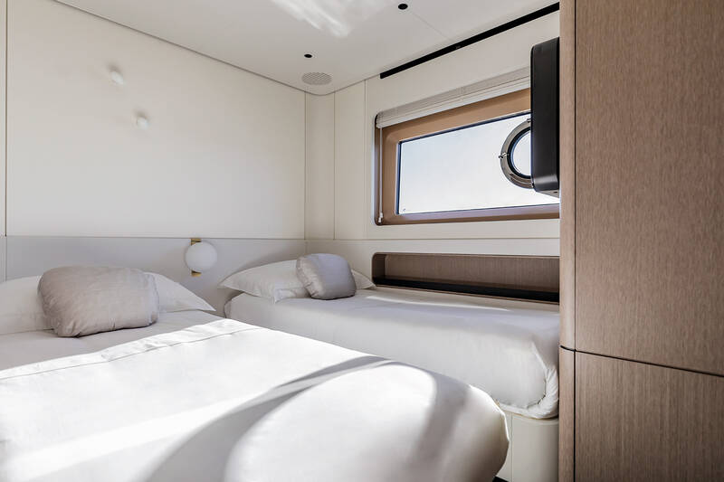 Guest cabin on port side