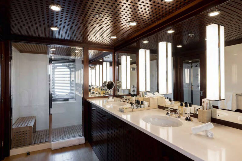 Lower Deck Double Port Cabins Forward Bathroom 