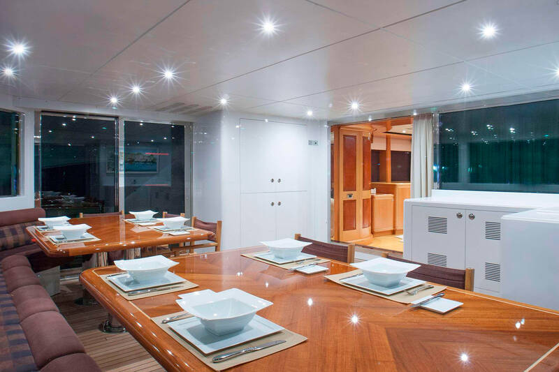 Dining area on the main deck