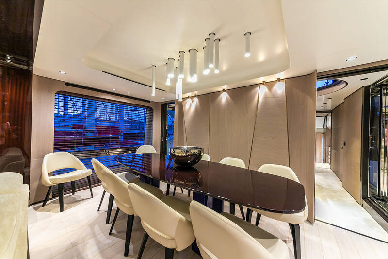 Dining area in salon