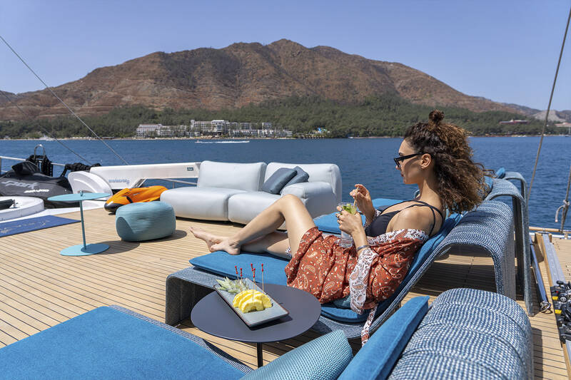 Deck lounge area