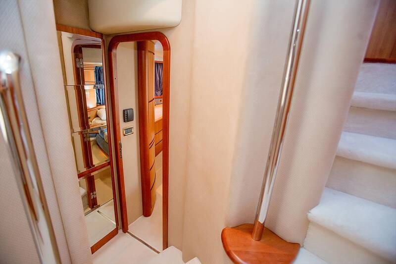 The stairs to the lower deck