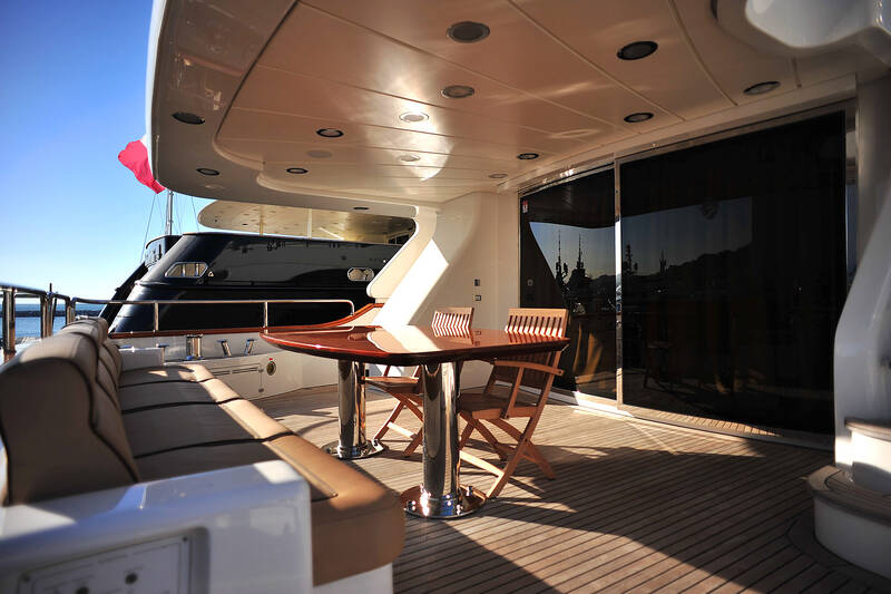 Dining area on cockpit