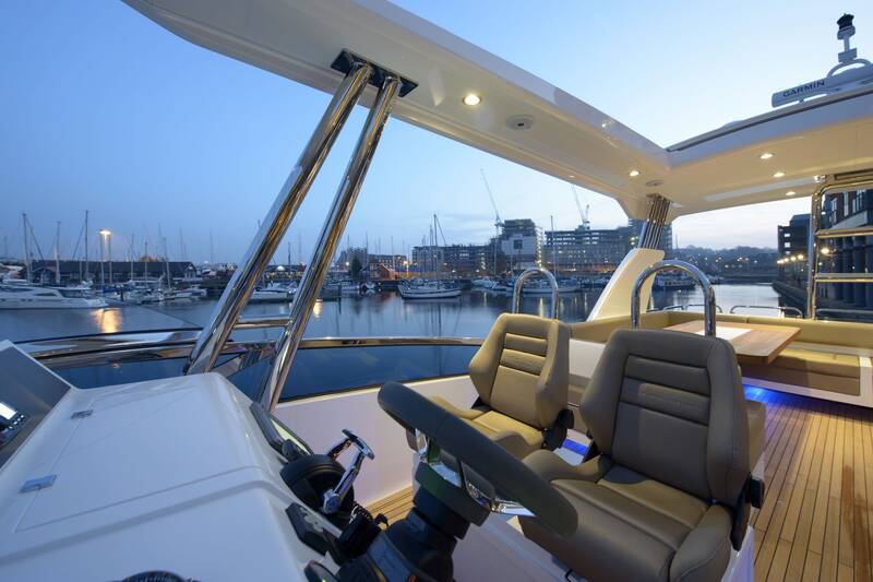Helm station on flybridge