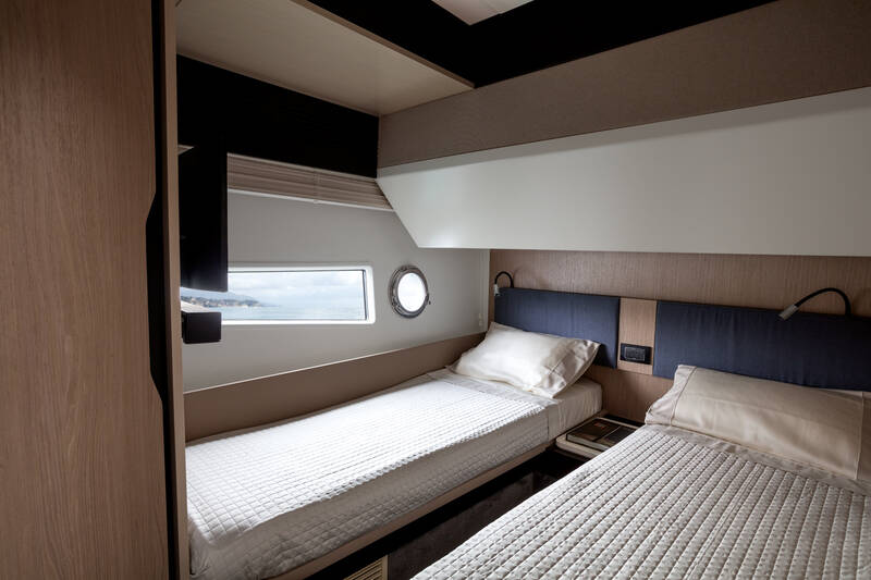 Guest cabin on starboard side