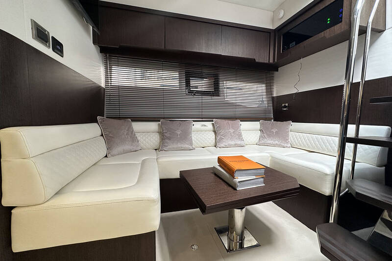 Lounge sofa in lower deck 