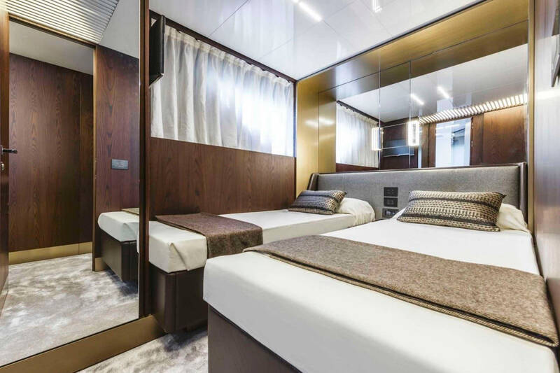 Guest cabin with twin beds