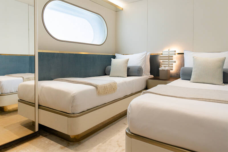 Guest cabin on port side