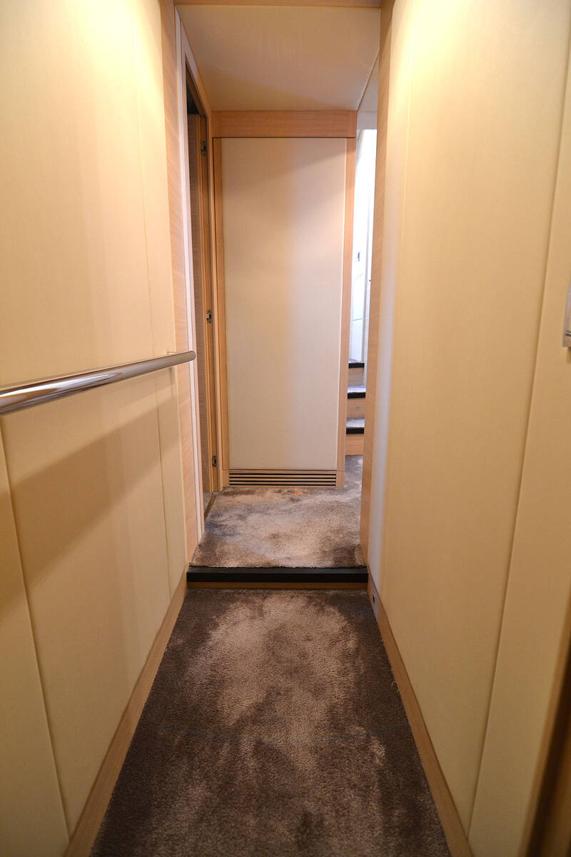The corridor on the lower deck