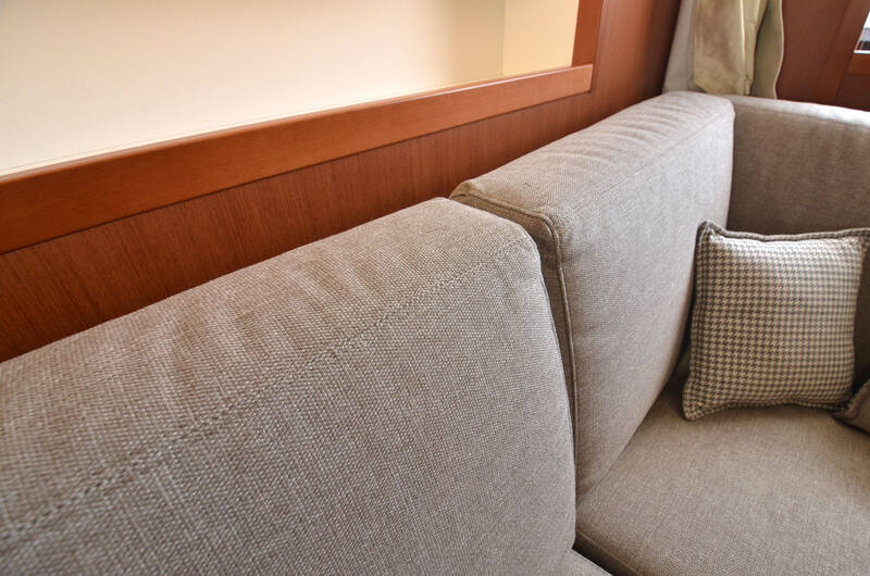 Sofas upholstery in salon