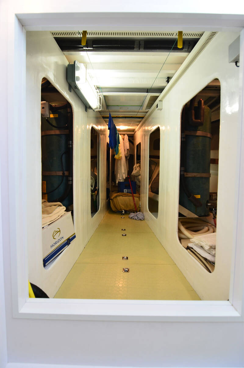 Storage room in the bow area