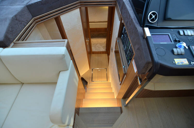 Stairs to lower deck