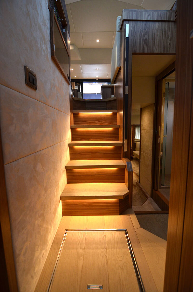 Stairs to lower deck