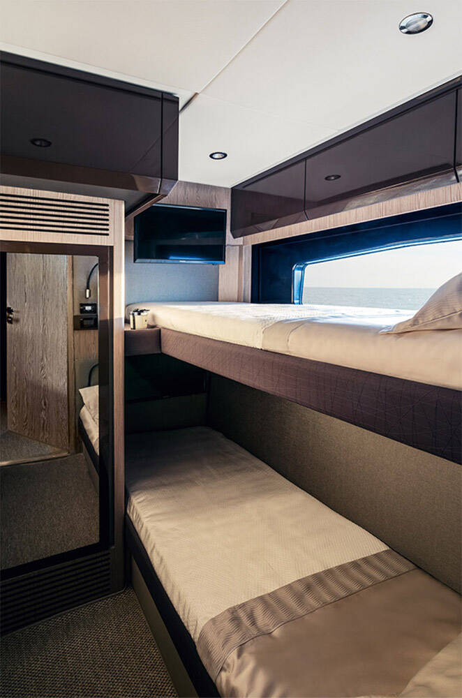 Guest cabin on port side