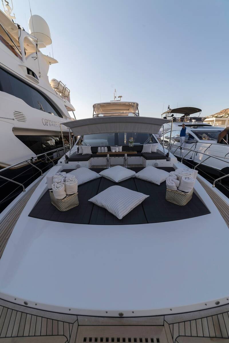Lounge area on bow