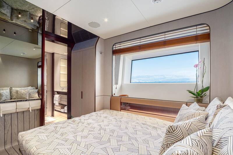 Guest cabin on port side lower deck