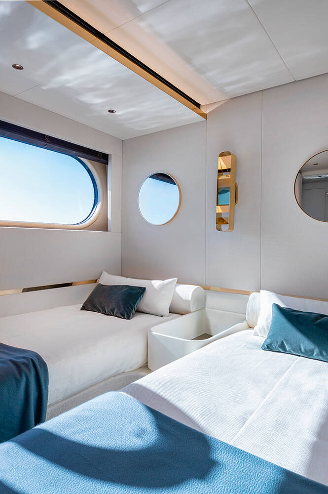 Guest cabin on starboard side