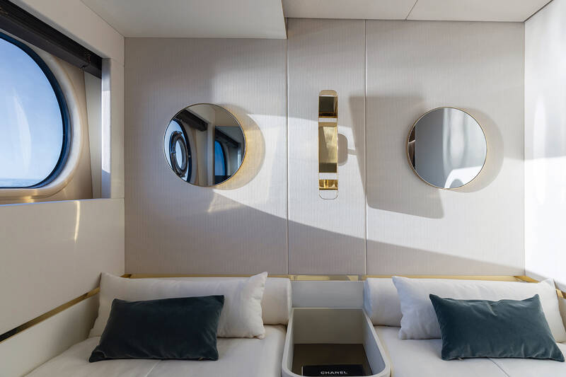 Guest cabin on starboard side