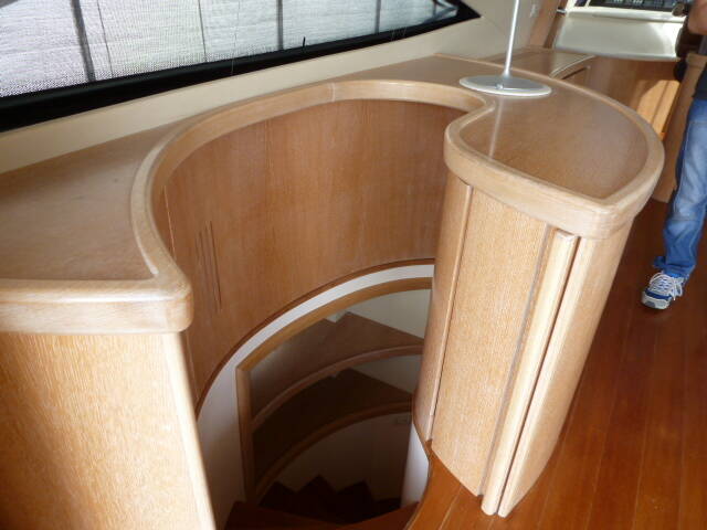 Stairs to lower deck