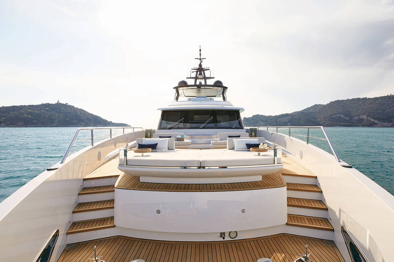 Lounge area on bow