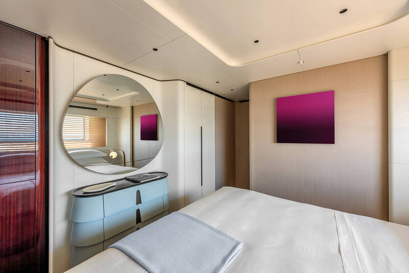 VIP cabin on port side on lower deck