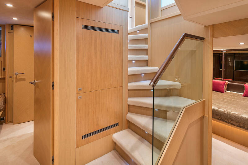 The stairs to the lower deck