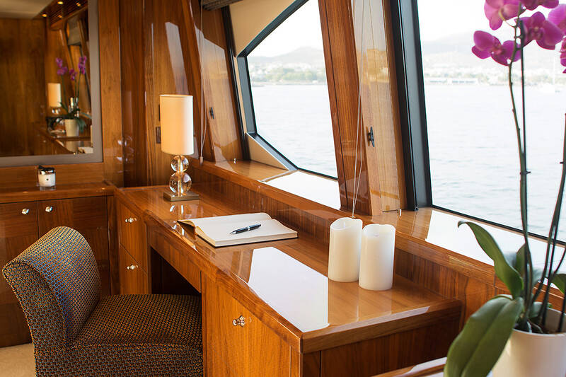 Master cabin on upper deck