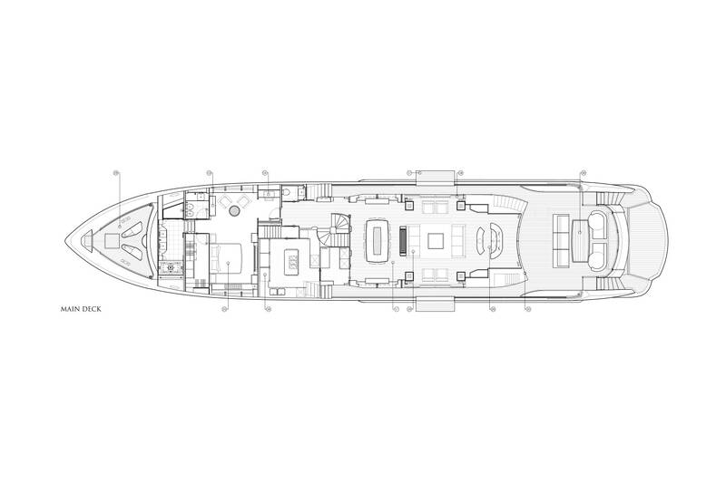 Main deck with VIP cabin