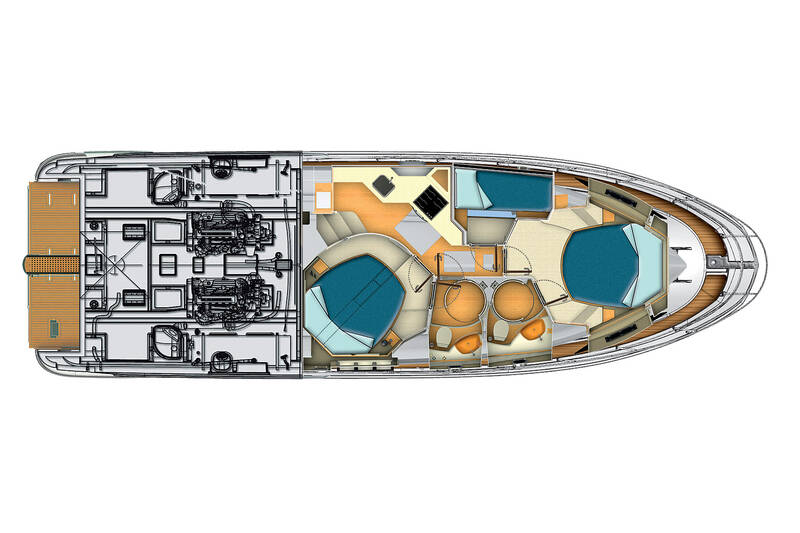 Lowerdeck (3 cabins version) Azimut Flybridge 45