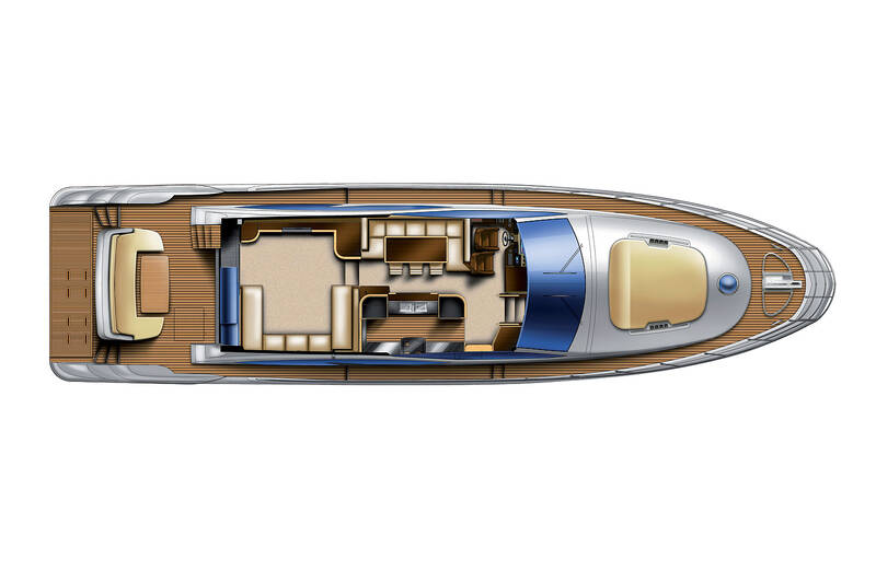 Main deck Azimut 70 Flybridge