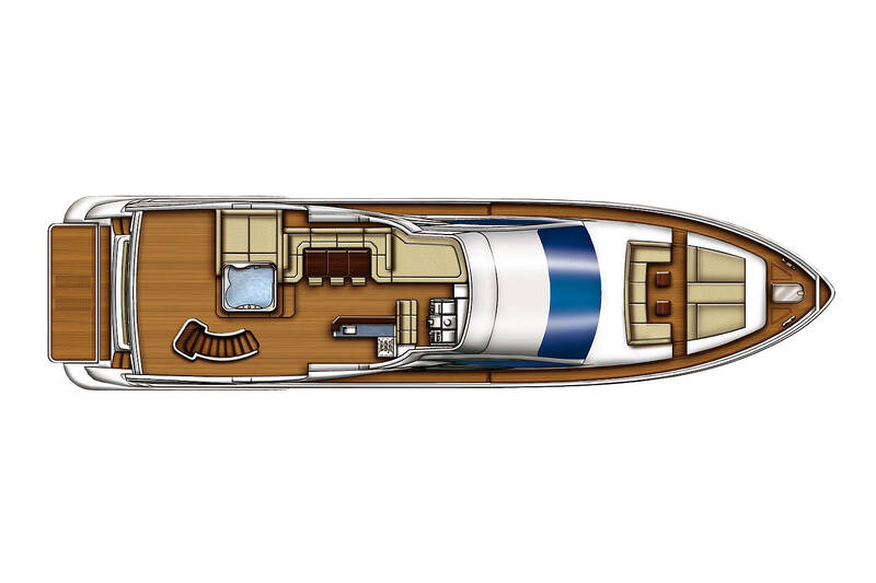 Flybridge Of The Azimut 88 Flybridge